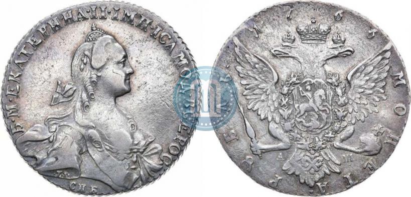 Picture 1 rouble 1766 year СПБ-АШ 