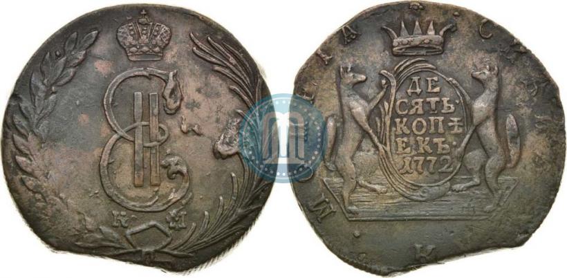 Фото 10 копеек 1772 года КМ 