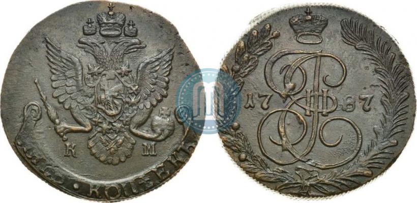 Фото 5 копеек 1787 года КМ 