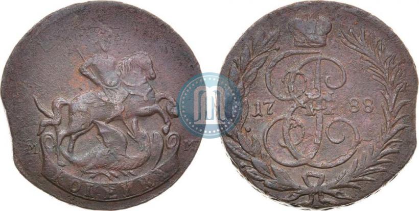 Фото 1 копейка 1788 года ММ 