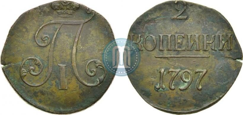 Picture 2 kopecks 1797 year  