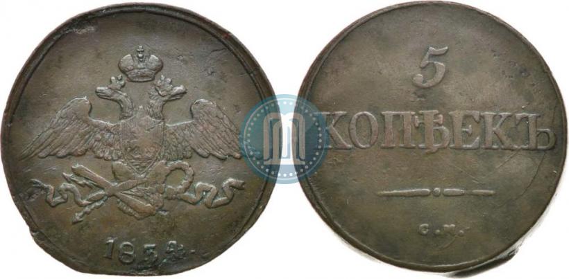 Picture 5 kopecks 1834 year СМ 