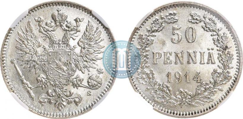 Picture 50 pennia 1914 year S 