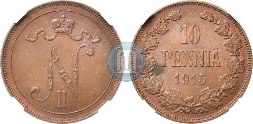 Фото 10 пенни 1915 года  