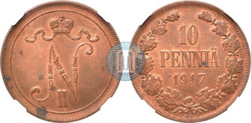 Picture 10 pennia 1917 year  