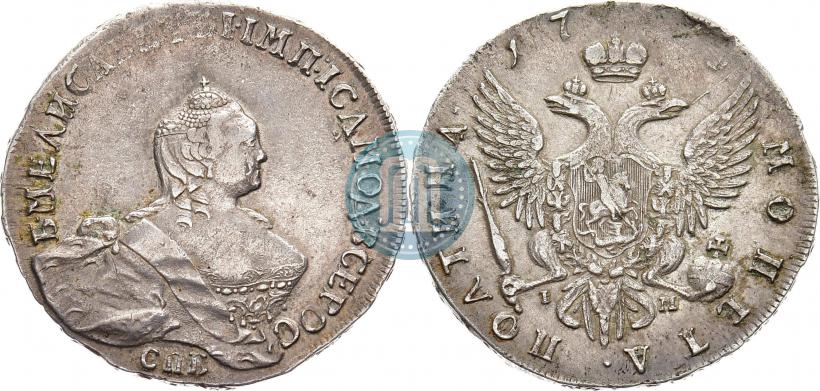 Picture Poltina 1754 year СПБ-IМ "Portrait by Benjamin Scott"