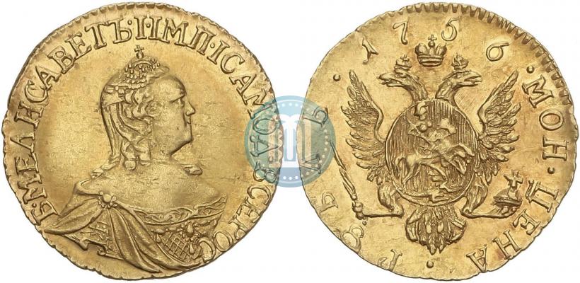 Фото 1 рубль 1756 года  