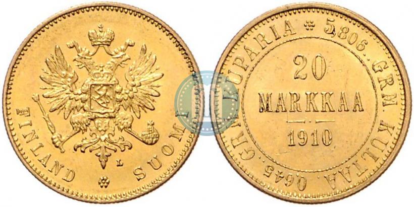 Picture 20 markkaa 1910 year L 
