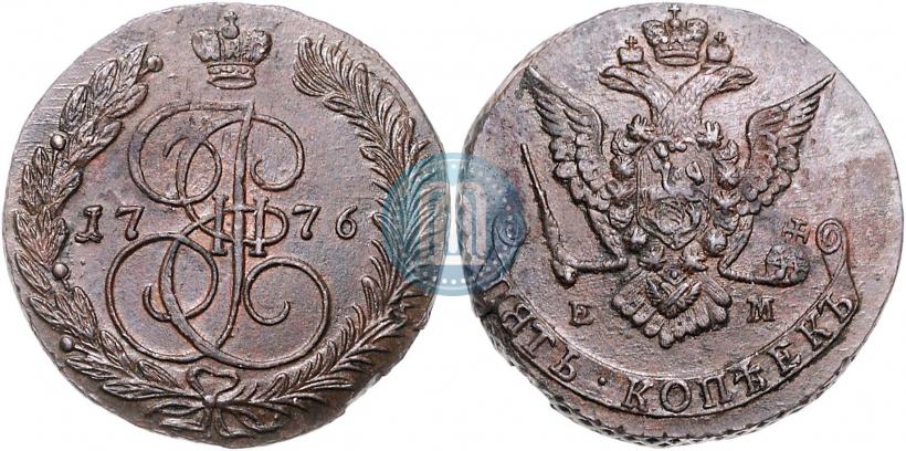 Picture 5 kopecks 1772 year ЕМ 
