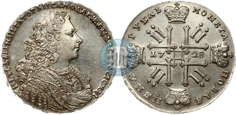 Фото 1 рубль 1728 года  "Тип 1728"
