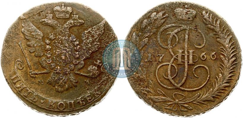 Picture 5 kopecks 1766 year ММ 