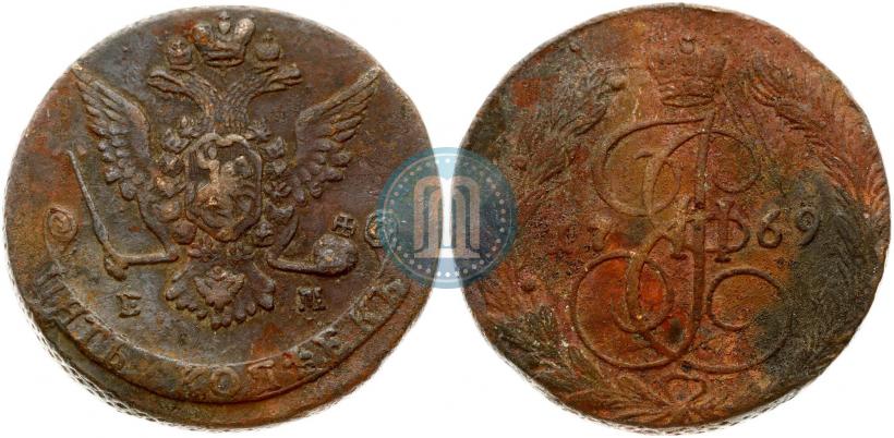 Фото 5 копеек 1769 года ЕМ 