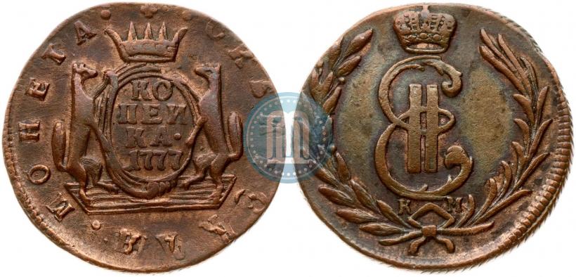 Picture 1 kopeck 1777 year КМ 