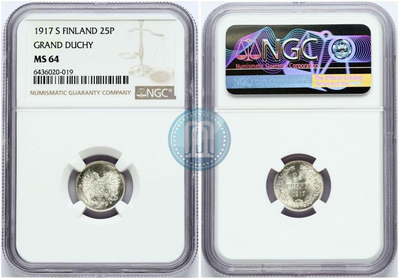 Picture 25 pennia 1917 year S 