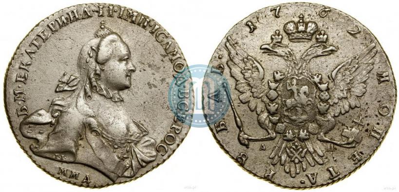 Picture 1 rouble 1762 year ММД-ДМ 
