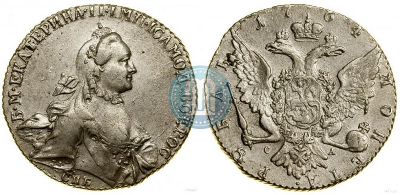 Picture 1 rouble 1764 year СПБ-СА 