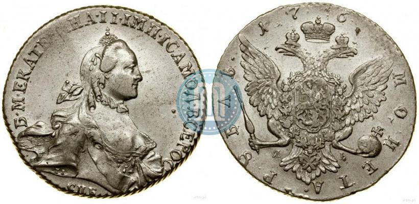 Фото 1 рубль 1765 года СПБ-ЯI 
