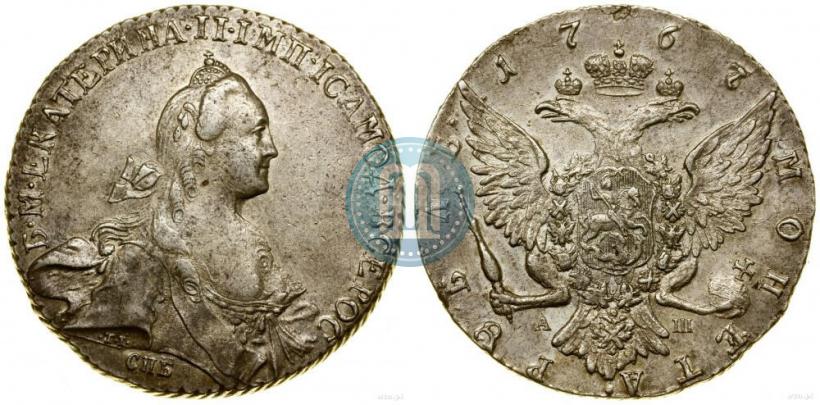 Picture 1 rouble 1767 year СПБ-АШ 