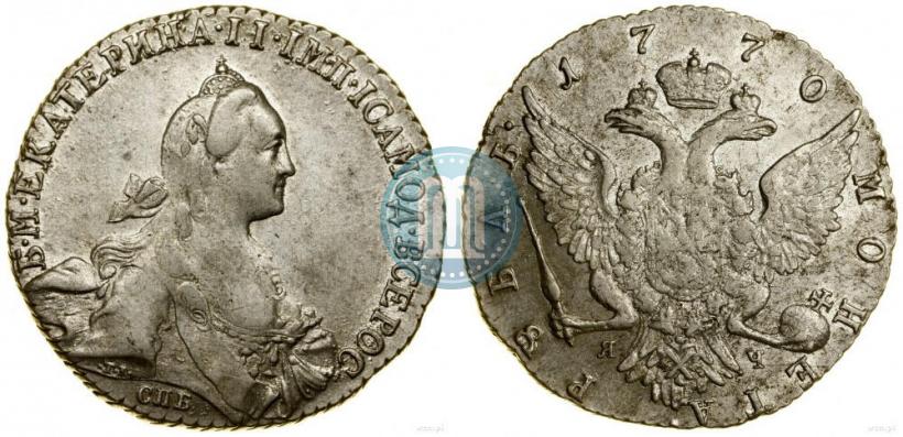 Фото 1 рубль 1770 года СПБ-ЯЧ 