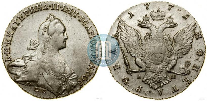 Фото 1 рубль 1771 года СПБ-АШ 