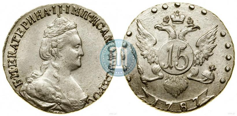 Picture 15 kopecks 1787 year СПБ 