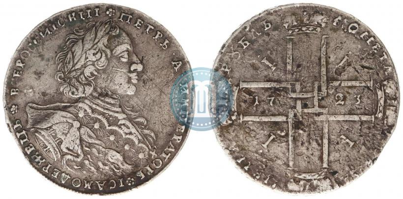 Picture 1 rouble 1723 year OK "Portrait with ermine mantle"