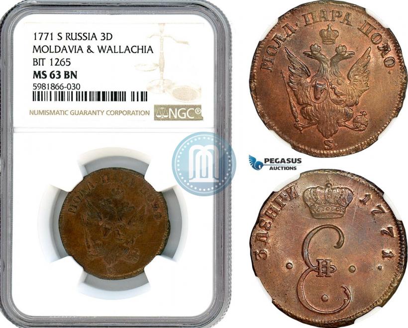 Picture Para - 3 dengas 1771 year S "Large eagle"