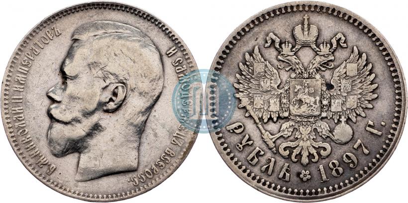 Picture 1 rouble 1897 year (**) 
