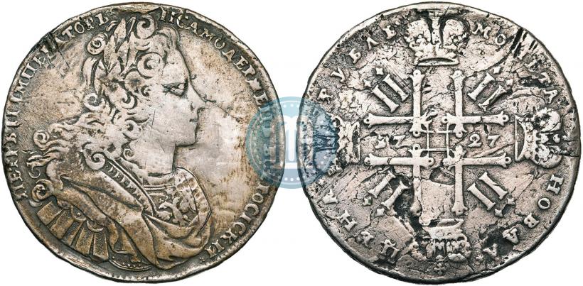 Фото 1 рубль 1727 года  "Московский тип"