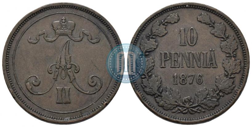 Фото 10 пенни 1876 года  