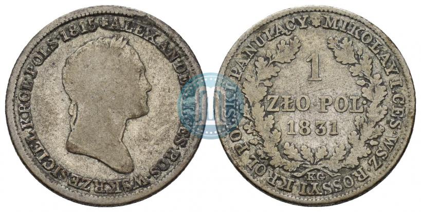 Picture 1 złoty 1831 year KG 