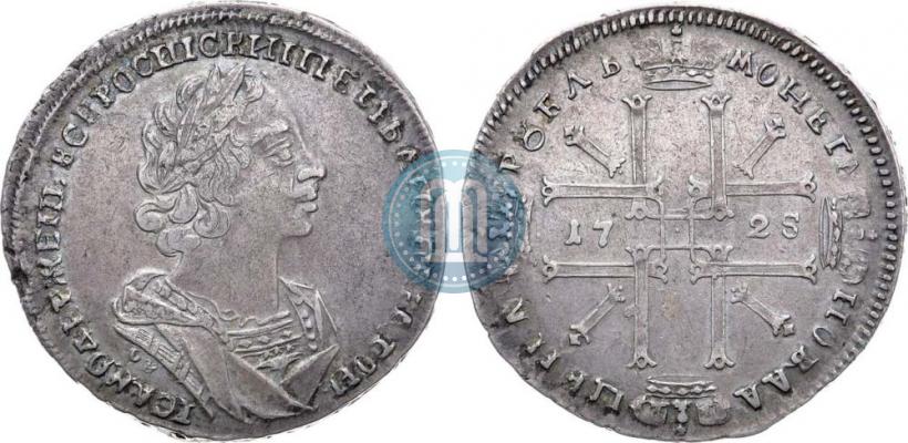 Picture 1 rouble 1725 year OK "Portrait in ancient armour"