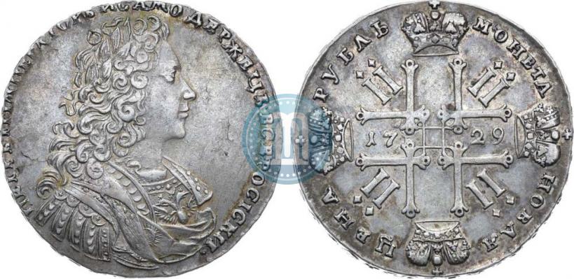 Фото 1 рубль 1729 года  "Тип 1728"