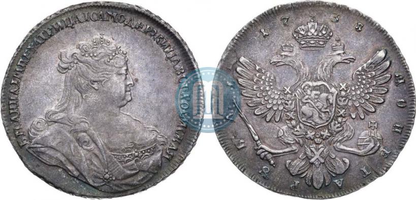 Picture 1 rouble 1738 year  "Petersburg type"