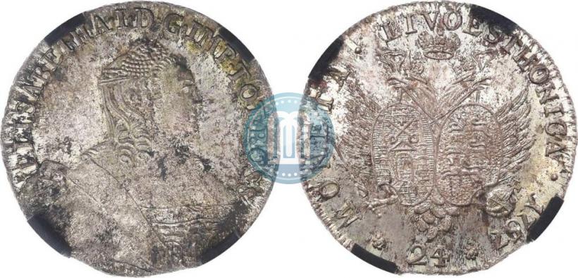 Фото 24 копейки 1757 года  "Ливонез"