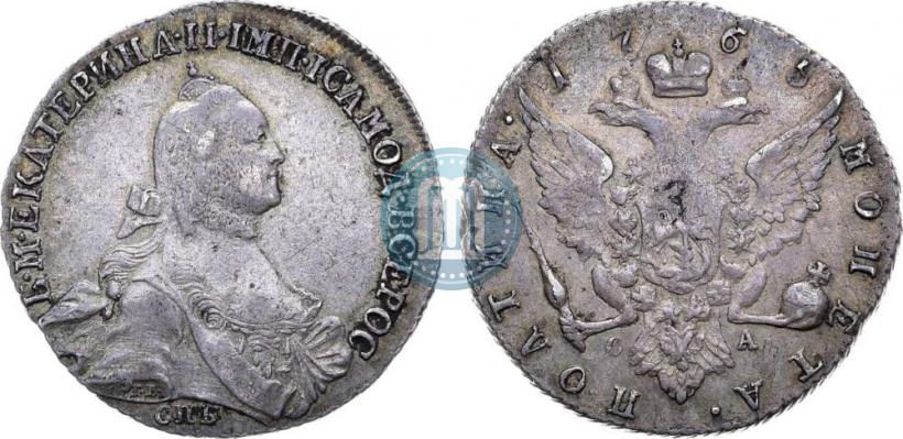 Фото Полтина 1765 года СПБ-СА 