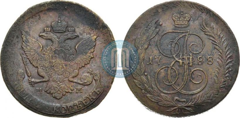 Фото 5 копеек 1788 года ММ 