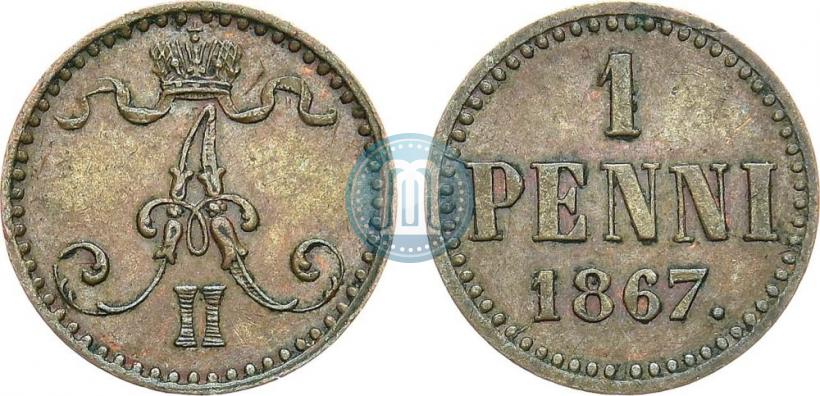 Picture 1 penni 1867 year  