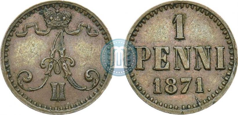 Picture 1 penni 1871 year  