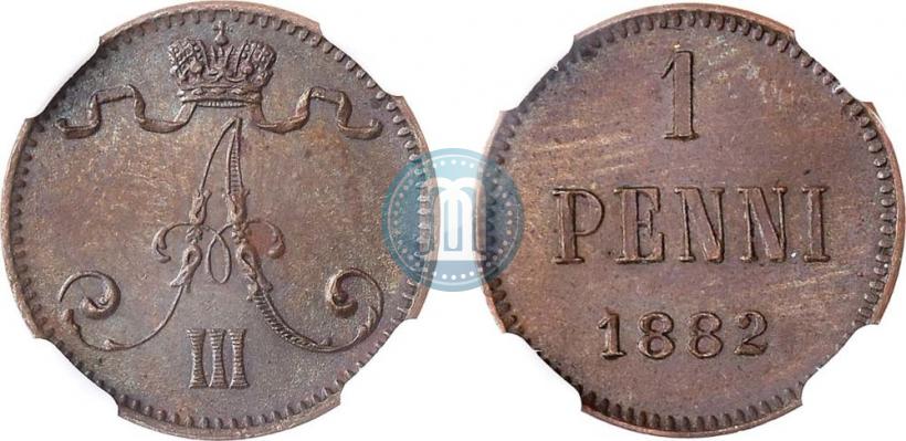 Фото 1 пенни 1882 года  