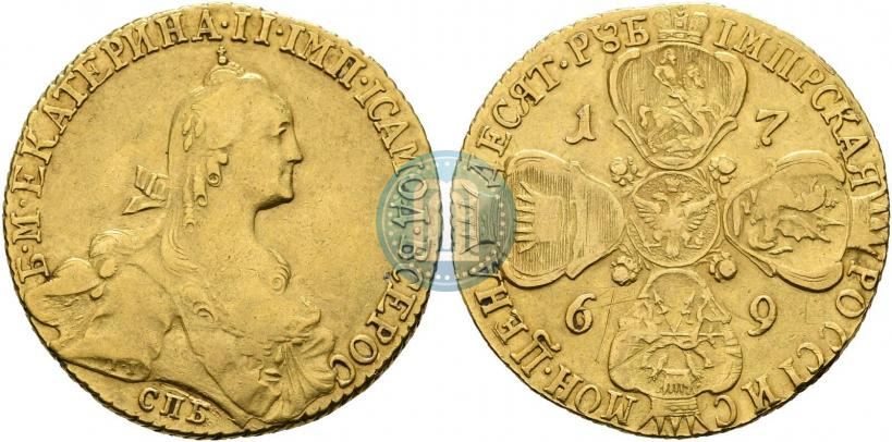 Picture 10 roubles 1769 year СПБ 