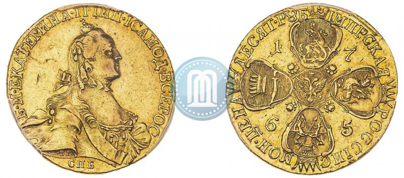 Picture 10 roubles 1765 year СПБ 