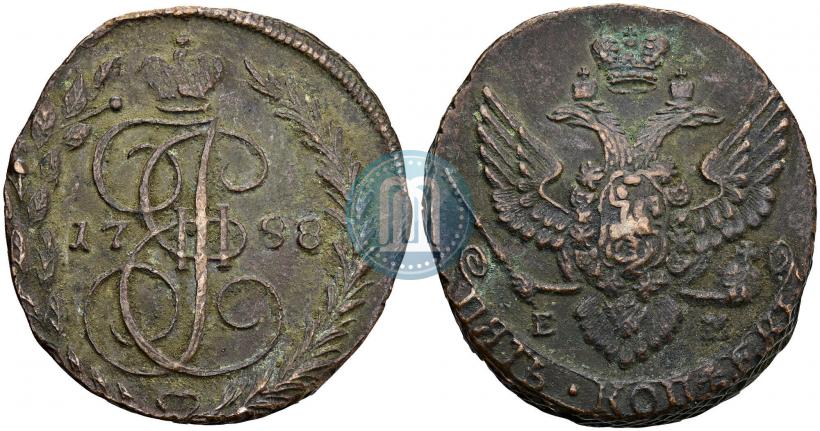 Picture 5 kopecks 1788 year ЕМ 