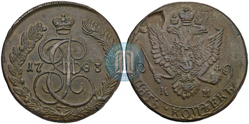 Picture 5 kopecks 1783 year КМ 