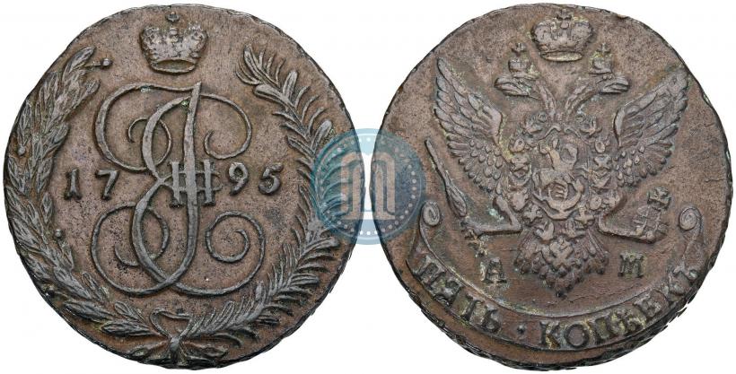 Picture 5 kopecks 1795 year АМ 