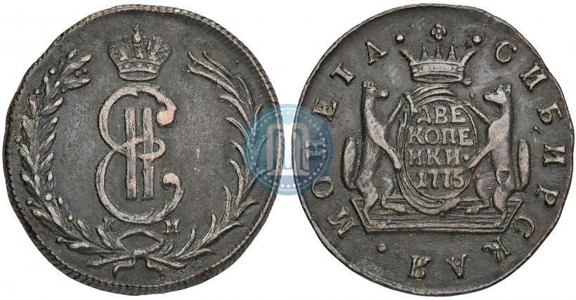 Picture 2 kopecks 1775 year КМ 