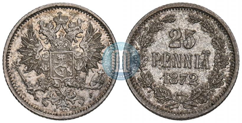 Picture 25 pennia 1872 year S 