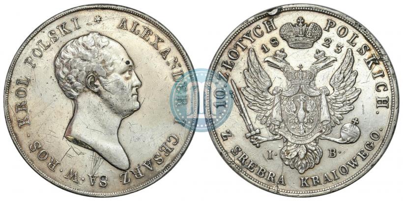 Picture 10 złotych 1823 year IB 