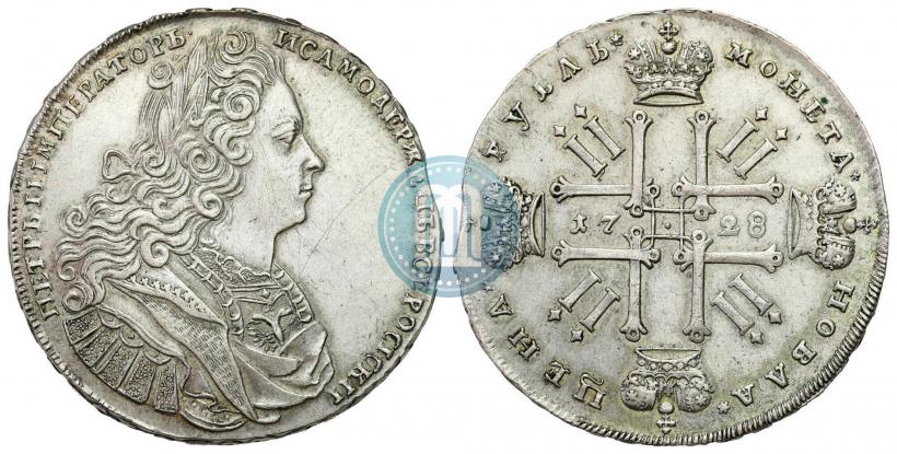 Фото 1 рубль 1728 года  "Тип 1727"