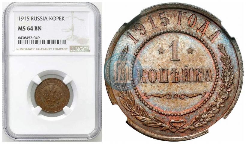 Picture 1 kopeck 1915 year  